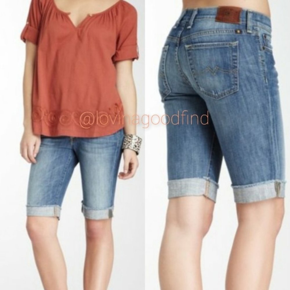 LUCKY Sweet'n 'n Low Light Wash Denim Bermudas EUC sz 6